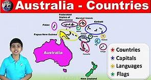 Countries of Australia / Oceania | Capitals | Flags |Languages