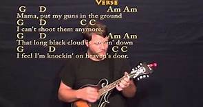 Knocking On Heaven's Door (Bob Dylan) Mandolin Cover Lesson with Chords/Lyrics