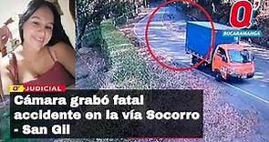 Así fue el fatal accidente de una mujer que se movilizaba en una moto con su esposo en Santander