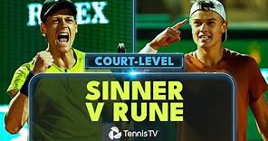 EPIC Jannik Sinner vs Holger Rune Court-Level Highlights | Monte Carlo 2023