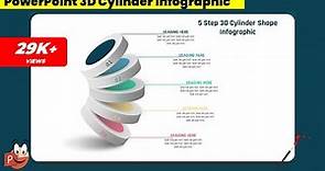 63.Graphic design | Office 365 | Free PowerPoint Templates | 5 Step 3D Infographic