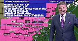 Extended forecast: Winter storm warning has been issued for North Texas. Here's the timeline