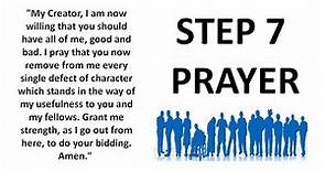 Alcoholics Anonymous -- 7th Step Prayer