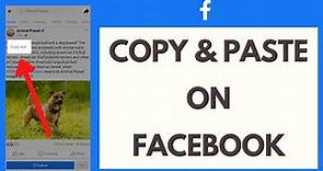 How To Copy /Paste On Facebook