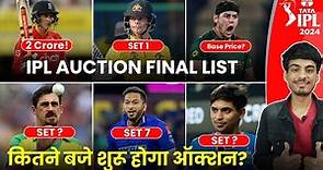 IPL 2024 Final Auction Players List Revealed! 🔥 | IPL 2024 Auction Date, Time, Venue | All Details