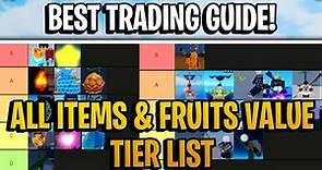 [GPO] - All Items & Fruits Trade Value TierList (BEST TRADING GUIDE)