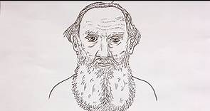 How to draw Leo Tolstoy || Easy drawing of Leo Tolstoy