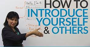 How to introduce yourself & other people