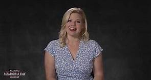 Megan Hilty prepares to sing I'll be Seeing You at the 2023 National Memorial Day Concert