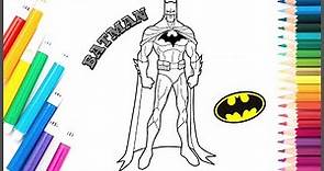BATMAN dibujo para Colorear/ Batman for Kids/ Dibujos para Niños/ Coloring Book