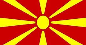 Bandera e Himno Nacional de Macedonia del Norte - Flag and National Anthem of North Macedonia