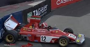 Leclerc Crashes 1974 Ferrari | Monaco Historic Grand Prix 2022