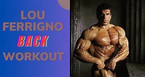 Lou Ferrigno Back Workout // Lou Ferrigno Workout Routine // Old School Bodybuilding