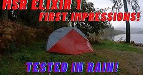 MSR Elixir 1 First Impressions | Camping In RAIN!