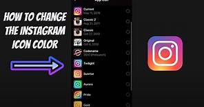 How to change Instagram icon color