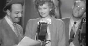 MEL BLANC. Classic Sad Sack Routine w/ Lucille Ball. Live Performance from 1944.