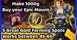 WoW Classic Gold Farming Guide - Best Spots for Grinding Gold - Get Gold for your EPIC Mount! 1000G!