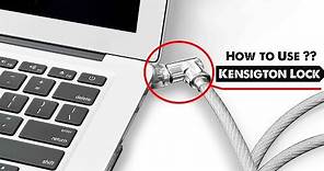 Kensington Security Lock Of Laptops - Unboxing And How To Use It 🔐🔐