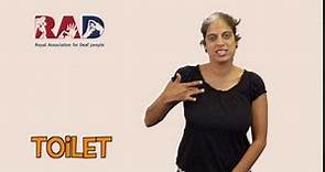 How to sign 'Toilet' in British Sign Language (BSL)