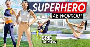 Superhero Abs Workout with Brie Larson!! Abs of STEEL (no equipment)