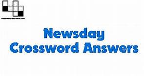 Newsday Crossword Answers for Sunday, April 3, 2022 ( 2022-04-03 )