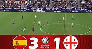 España vs. Georgia [3-1] | Clasificación para la Eurocopa 2024 | ¡Highlights!