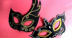 How to make a halloween mask with paper easy 1 | Venetian masks | Art for kids