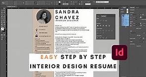 How to create an interior design resume in InDesign | Step by Step | Easy!
