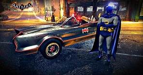 Batman Arkham Knight: 1960's Batmobile Free Roam Gameplay HD