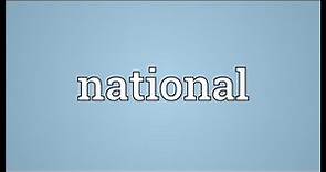 National Meaning