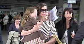 Milla Jovovich and her super cute daughter arriving in Cannes