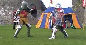 Knights Hand to Hand Combat by Medieval Heritage Society at Pembroke Castle