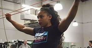 Bianca Blair devours the field at the WWE Performance Center Combine