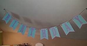 How to make a banner in Cricut Design Space - Birthday banner - papercraft