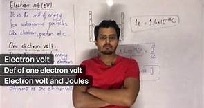 Electron volt || Electrostatics || Electron volt and Joules || class 12 || Physics