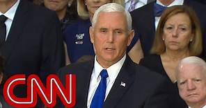 Pence speaks for Trump administration at McCain ceremony