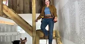 Rough Cut Double Stairway Build in Hannah’s house using Yellow Pine Lumber I cut on the Sawmill!