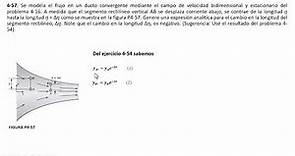 Solución problema 4-57 Mecánica de fluidos Cengel 4 edición