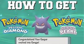 HOW TO EVOLVE HUNTER INTO GENGAR IN POKEMON BRILLIANT DIAMOND AND SHINING PEARL! (HOW TO GET GENGAR)
