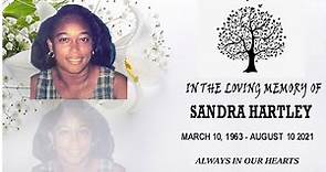 Memorial service for Ms. Sandra Hartley