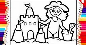 Sand Castle Coloring Pages | Beachy Fun for Kids and Adults!
