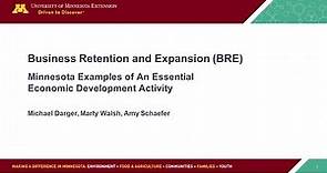 Business Retention & Expansion(BRE) Minnesota Examples of An Essential Economic Development Activity