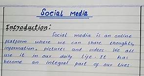 Essay On Social Media||Essay on Advantage And Disadvantages of Social Media