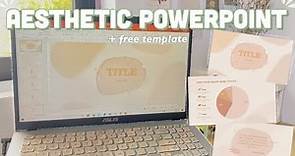 HOW TO MAKE AN AESTHETIC POWERPOINT PRESENTATION I Aesthetic slides + free template ft. EdrawMax
