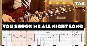 AC/DC - You Shook Me All Night Long - Guitar Tab | Lesson | Cover | Tutorial