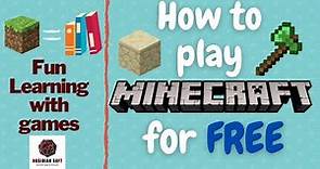 Education through games | How to play Minecraft for Free | Free Minecraft