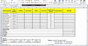 Tutorial Excel : Contoh Soal #5 (Tabel Gaji Karyawan)