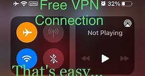 Free VPN Connection on iPhone/iPad