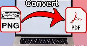 How to convert PNG to PDF, very easily and simply