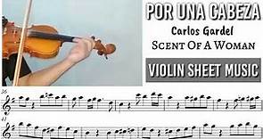 Free Sheet || Por Una Cabeza - Carlos Gardel || Violin Sheet Music